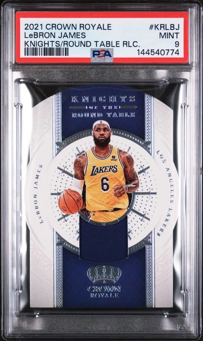 2021 Panini Crown Royale Knights Of The Round Table Relics LeBron James PSA 9