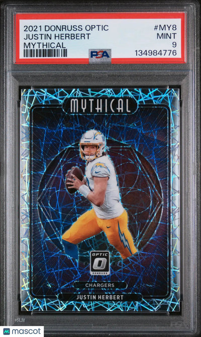 2021 Panini Donruss Optic Mythical Justin Herbert #MY8 PSA 9