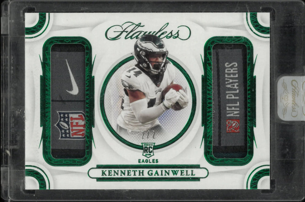 2021 Panini Flawless Rookie Patch Kenneth Gainwell Green /2 RC