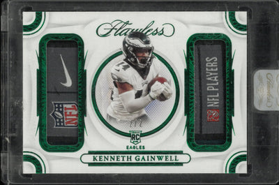 2021 Panini Flawless Rookie Patch Kenneth Gainwell Green /2 RC