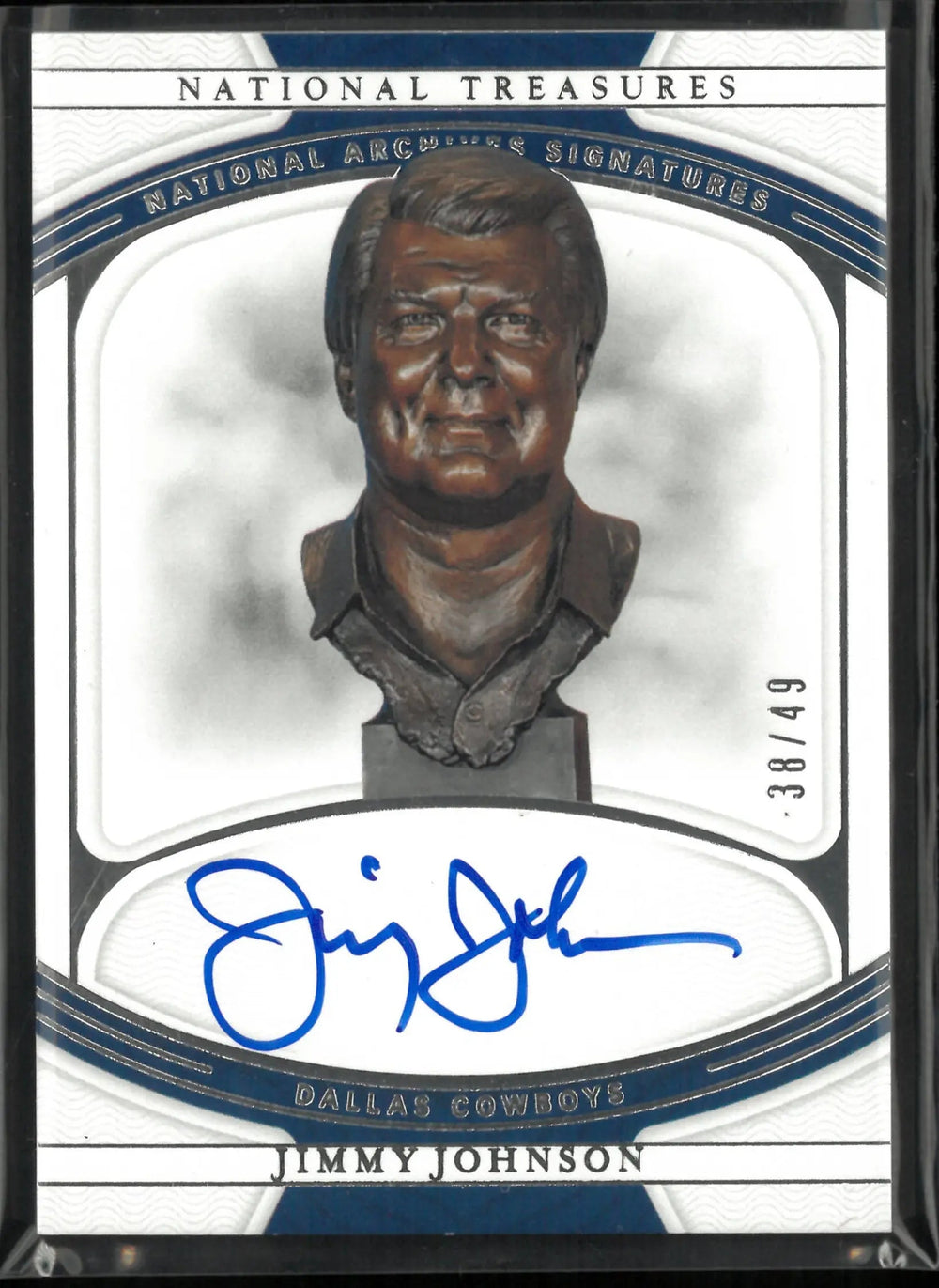 2021 Panini National Treasure National Archives Jimmy Johnson Autograph Auto /49