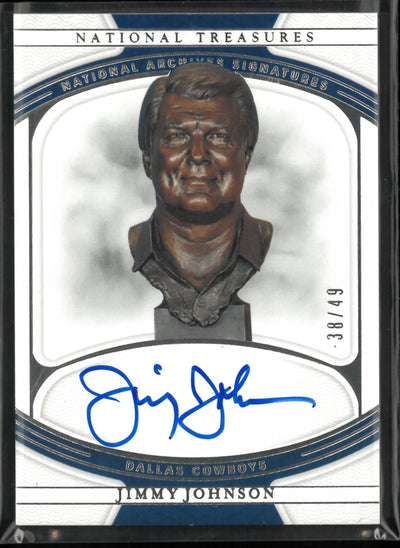 2021 Panini National Treasure National Archives Jimmy Johnson Autograph Auto /49
