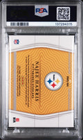 2021 Panini National Treasures Rookie Material Patch Auto Najee Harris /99 PSA 8