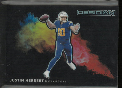 2021 Panini Obsidian Justin Herbert Obsidian Color Blast