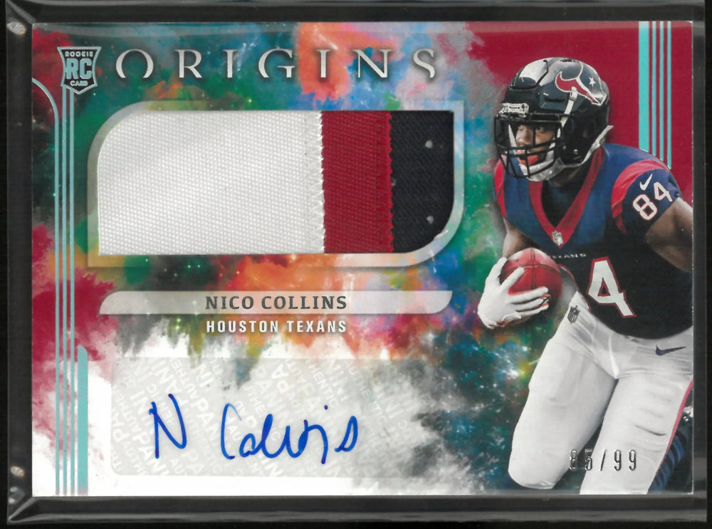 2021 Panini Origins Nico Collins Rookie Patch Autograph Auto RC /99