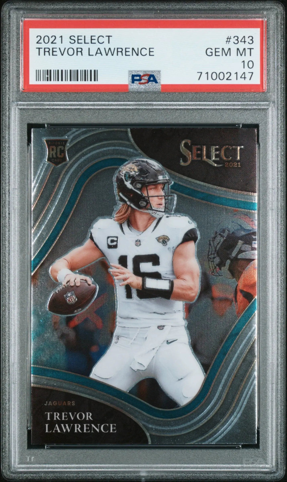 2021 Panini Select Football Trevor Lawrence RC Rookie #343 PSA 10