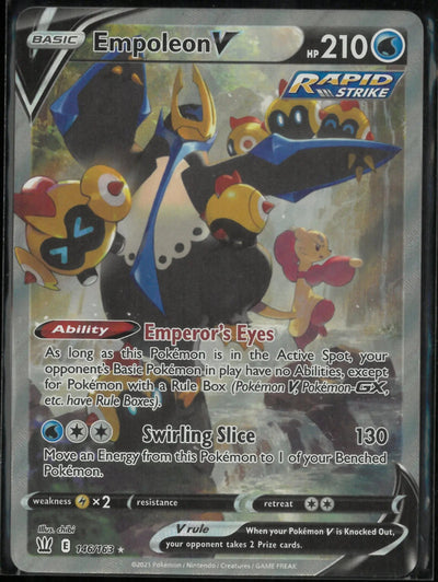 2021 Pokemon Battle Styles Ultra Rare Alternate Full Art Empoleon V 146/163