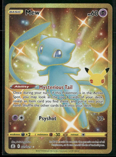 2021 Pokemon Celebrations Secret Rare Mew 025/025