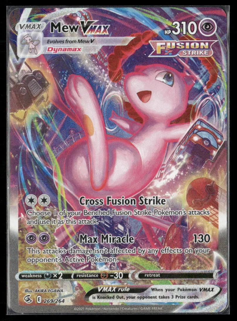 2021 Pokemon Fusion Strike Alternate Art Secret Mew VMAX 269/264