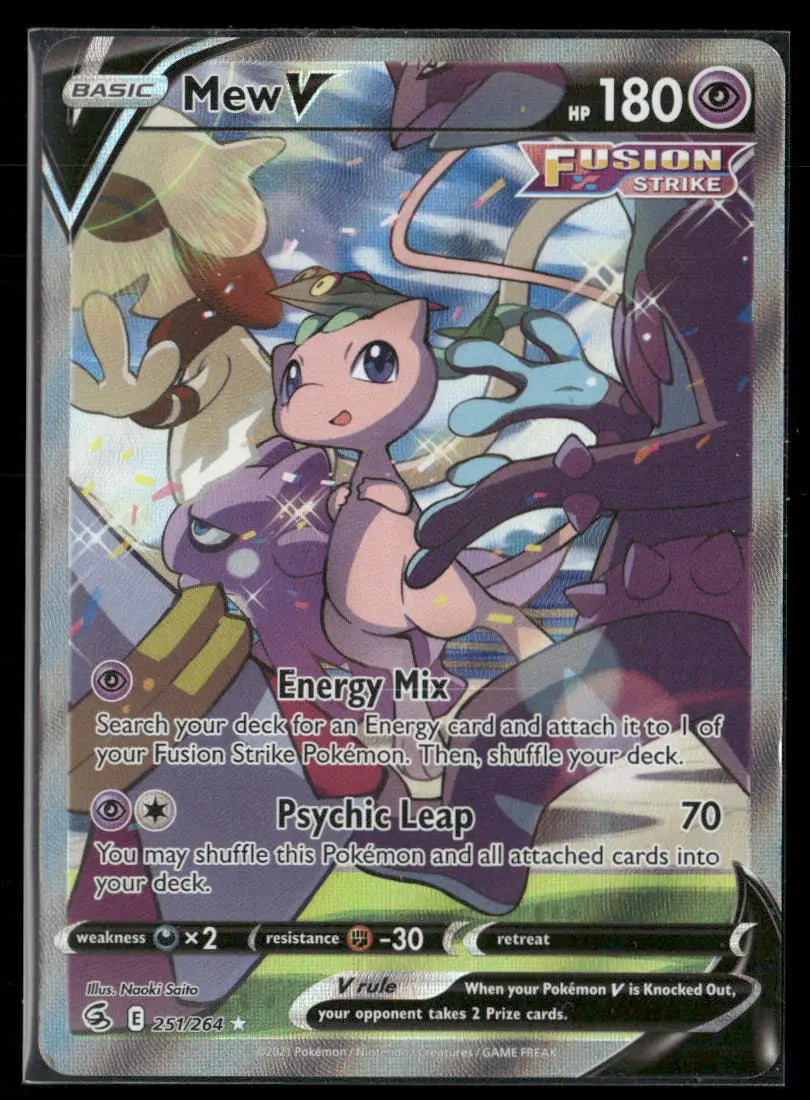 2021 Pokemon Fusion Strike Ultra Rare Alternate Full Art Mew V 251/264