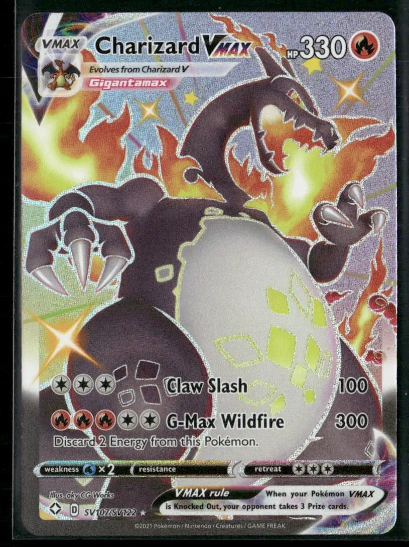 2021 Pokemon Shining Fates: Shiny Vault Charizard VMAX SV107/SV122