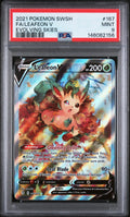 2021 Pokemon Sword & Shield Evolving Skies Leafeon V Full Art PSA 9 167/203