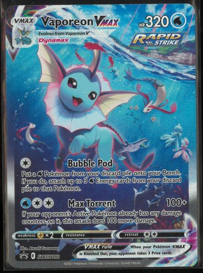 2021 Pokemon Sword & Shield Promo Vaporeon VMAX SWSH182