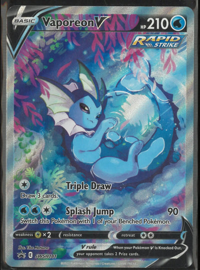 2021 Pokemon Sword & Shield Promo Vaporeon VMAX SWSH181