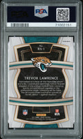 2021 Select Football Rookie Selections Trevor Lawrence Silver Prizm PSA 10