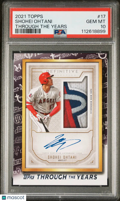 2021 Topps Baseball Through The Years #17 Shohei Ohtani Insert Reprint PSA 10