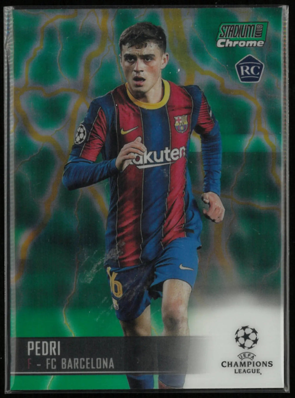 2021 Topps Chrome Stadium Club Rookie Pedri Green RC /75