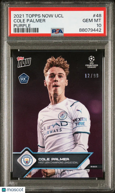 2021 Topps Now UEFA Champions League Cole Palmer Purple /99 PSA 10