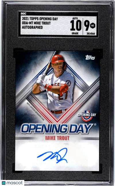 2021 Topps Opening Day Baseball Auto Mike Trout SGC 9 Auto 10