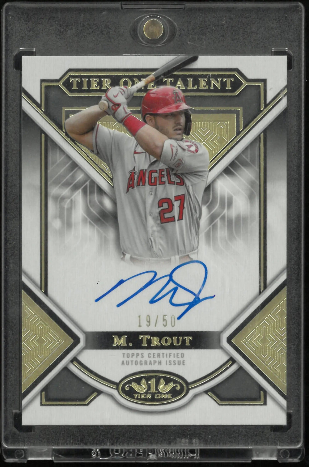 2021 Topps Tier One Talent Mike Trout Auto /50