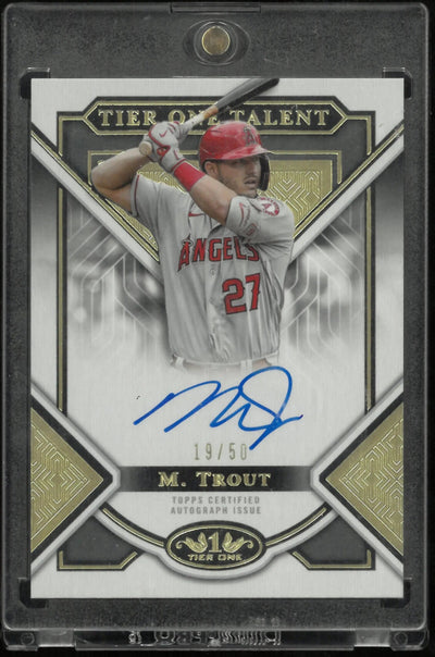 2021 Topps Tier One Talent Mike Trout Auto /50