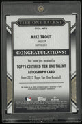 2021 Topps Tier One Talent Mike Trout Auto /50