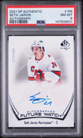 2021 UD SP Authentic Seth Jarvis Future Watch Auto RC Rookie /999 PSA 8