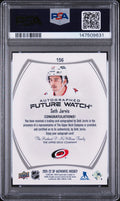 2021 UD SP Authentic Seth Jarvis Future Watch Auto RC Rookie /999 PSA 8