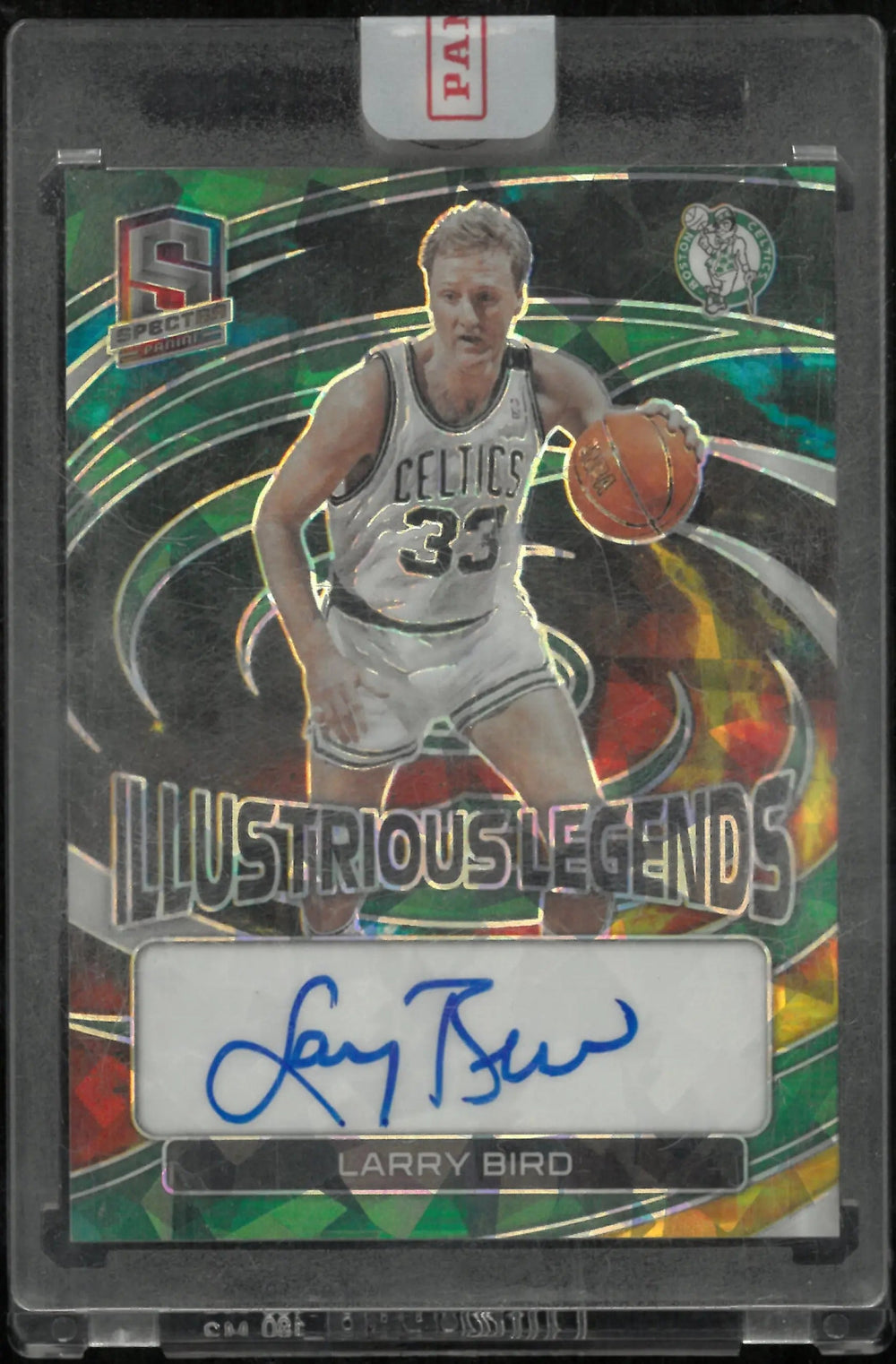 2022-23 Panini Spectra Ice Prizm Illustrious Legends Auto Larry Bird /49