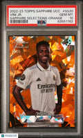 2022-23 Topps Chrome Sapphire UCC Sapphire Selections Vini JR. Orange /25 PSA 10