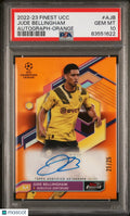 2022-23 Topps Finest UCC Auto Jude Bellingham Orange Refractor /25 PSA 10
