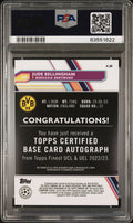2022-23 Topps Finest UCC Auto Jude Bellingham Orange Refractor /25 PSA 10