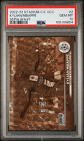 2022-23 Topps Stadium Club Chrome UCC Kylian Mbappe Sepia Wave PSA 10 /75