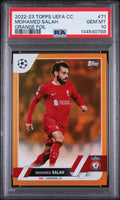 2022-23 Topps UCC Orange Foil Mohamed Salah /25 PSA 10