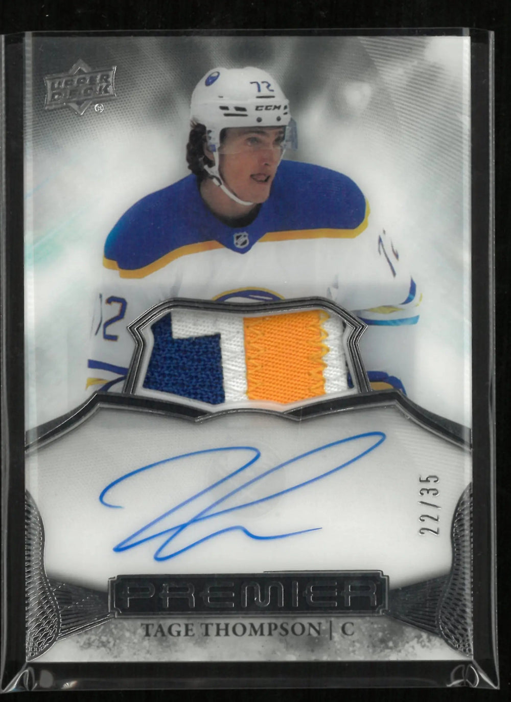2022-23 Upper Deck Premier Auto Patch Tage Thompson 22/35