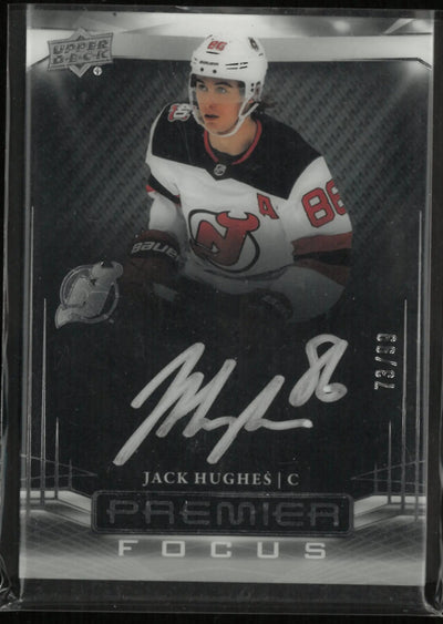 2022-23 Upper Deck Premier Focus Autograph Jack Hughes Auto /99