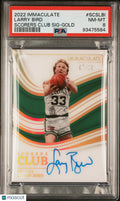2022 Immaculate Basketball Scorer Club Signatures Auto Larry Bird Gold /10 PSA 8