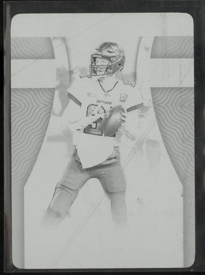 2022 Panini Chronicles National Treasure Tom Brady Treasure Moments Black Plate 1/1