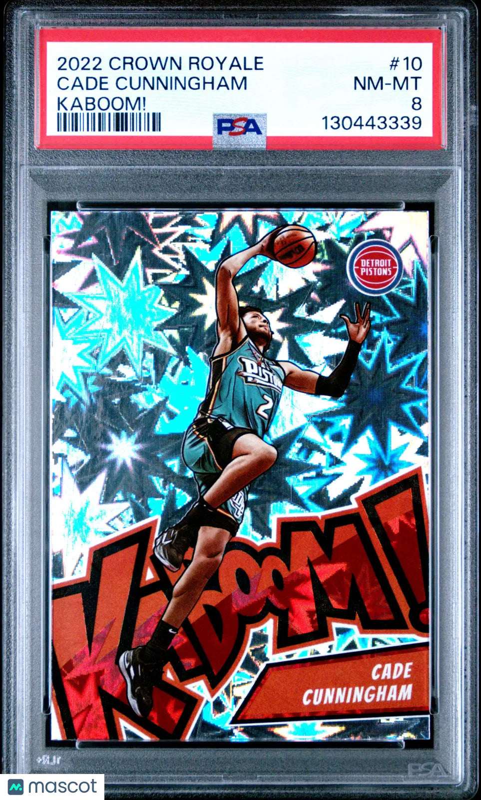 2022 Panini Crown Royale Kaboom! Cade Cunningham #10 PSA 8