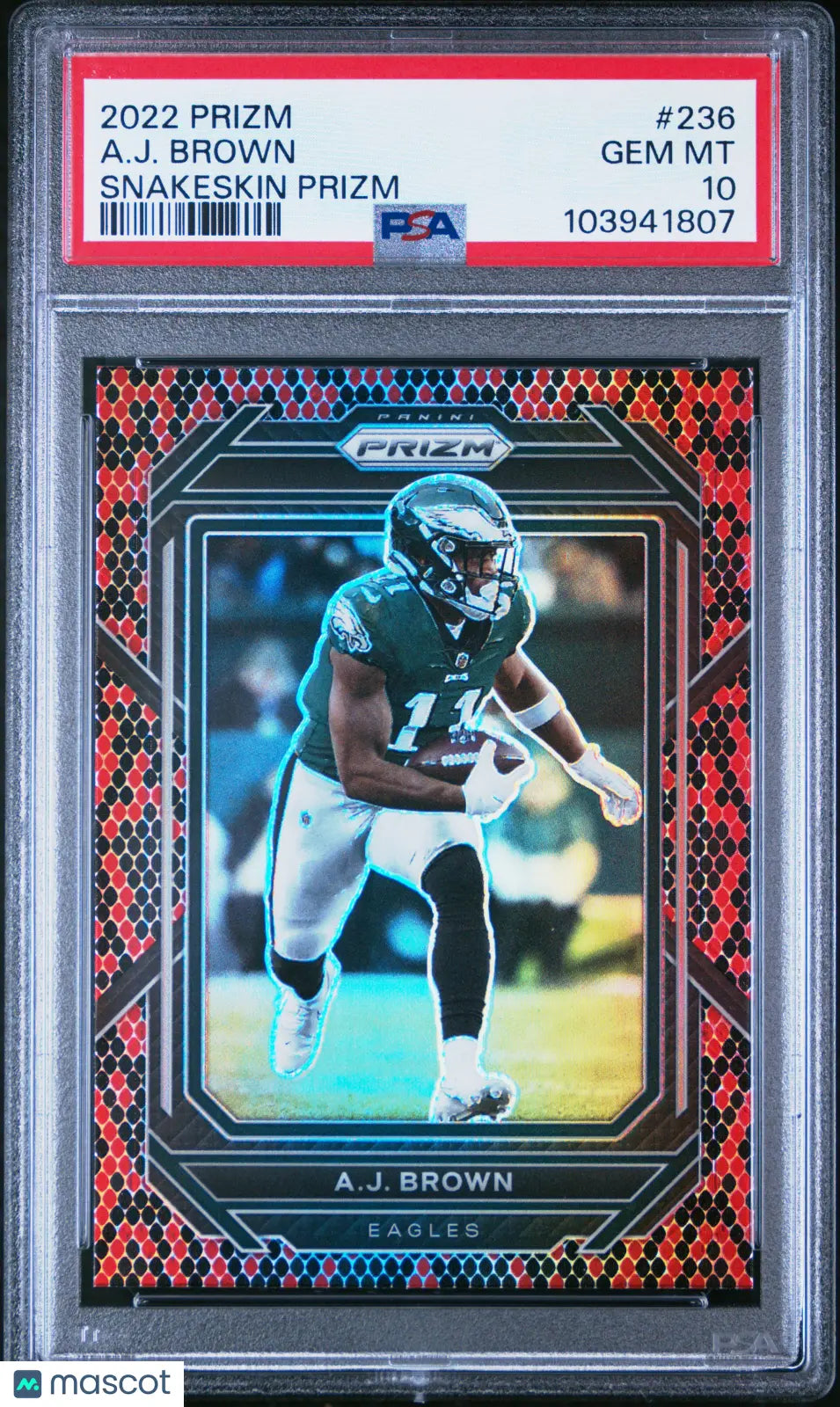 2022 Panini Prizm A. J. Brown Snakeskin PSA 10