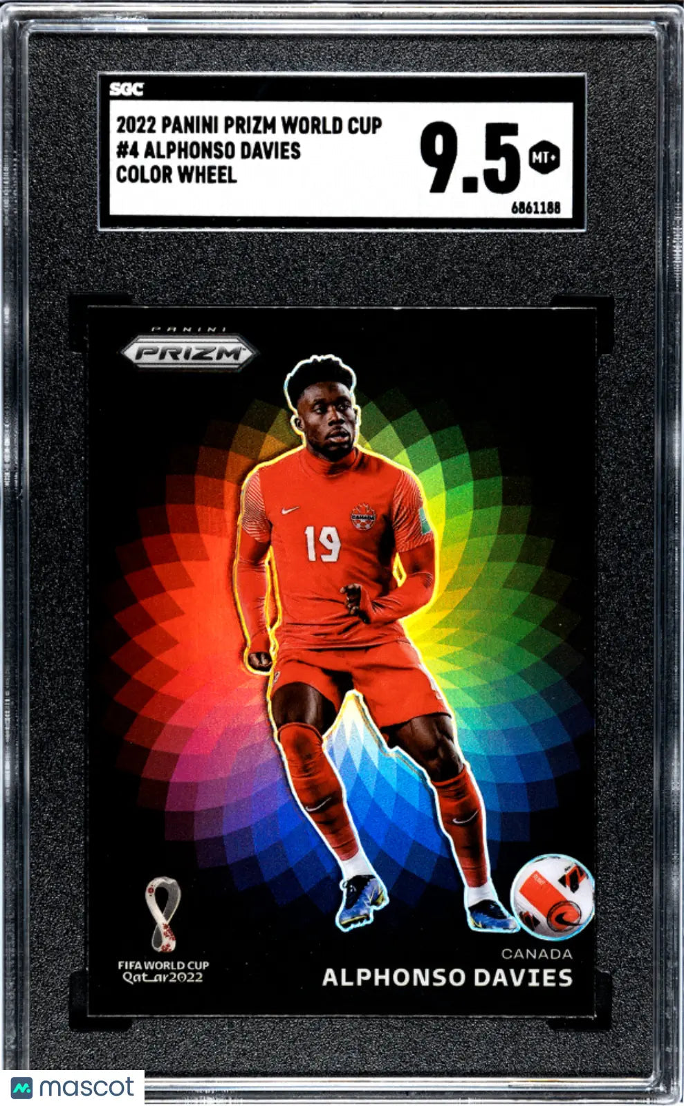2022 Panini Prizm World Cup Alphonso Davies Color Wheel SGC 9.5 SSP #4