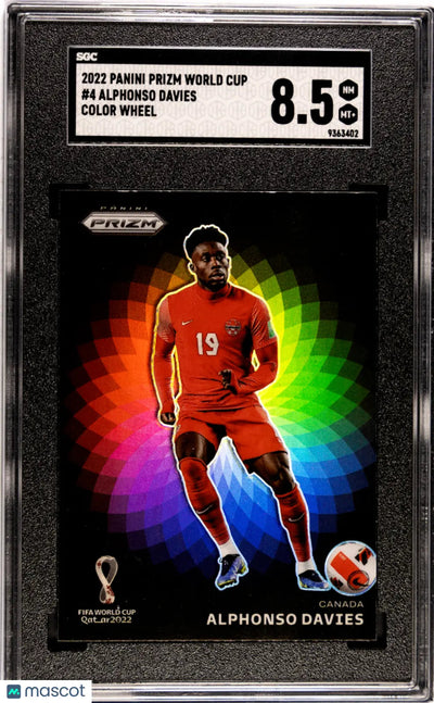 2022 Panini Prizm World Cup Alphonso Davies #4 Color Wheel SGC 8.5