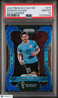 2022 Panini Prizm World Cup Qatar Blue Shimmer Edinson Cavani #274 /5 PSA 10
