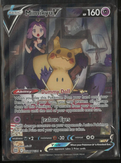 2022 Pokemon Brilliant Stars Trainer Gallery Ultra Rare Mimikyu V TG16/TG30