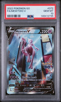 2022 Pokemon Go Mewtwo V Full Art PSA 10 72/78
