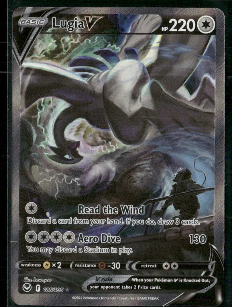 2022 Pokemon Silver Tempest Ultra Rare Alternate Full Art Lugia V 186/195
