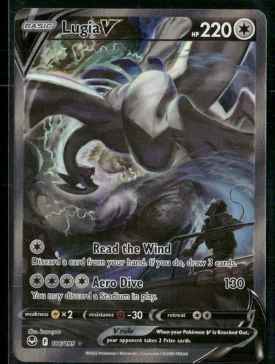 2022 Pokemon Silver Tempest Ultra Rare Alternate Full Art Lugia V 186/195