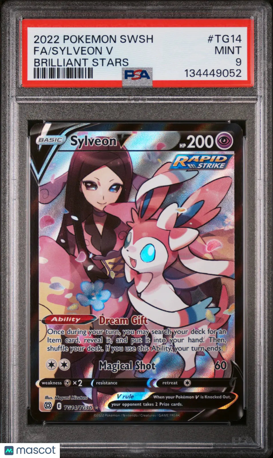 2022 Pokemon Sword & Shield Brilliant Stars Sylveon V Fa PSA 9 #TG14