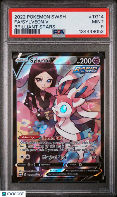 2022 Pokemon Sword & Shield Brilliant Stars Sylveon V Fa PSA 9 #TG14