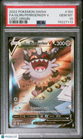 2022 Pokemon Sword & Shield Lost Origin Galarian Perrserker V Fa PSA 10 184/196